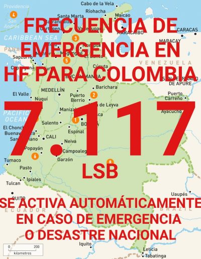 Frecuencia Emergencia HF para Colombia